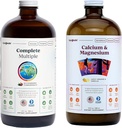 LIQUIDHEALTH Complete Multivitamine & Calcium en Magnesium Liquid Vitamin Bundle for Adults - Whole Body Health, Immune System, Bone & Joint Support - Whole Foods, Vegan, Non-GMO, USA Made