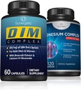 Complexe Sunergetic DIM Plus Complexe Magnésium - Soutient Bons, Muscles et Dents Santé, Équilibre et Détente - Complexe DIM 60 ct - Complexe Magnésium 120 ct