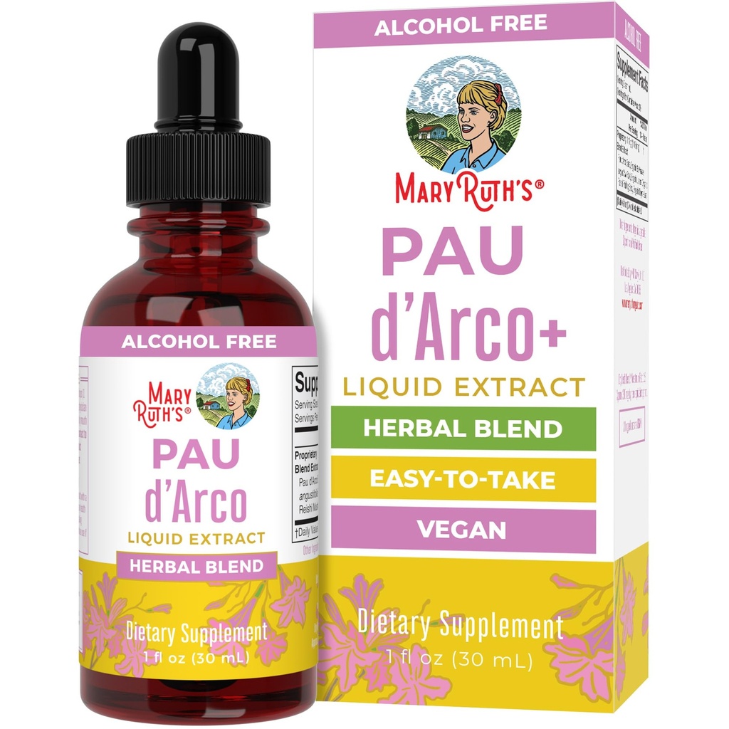 MaryRuth Organics PAU D'Arco Mélange d'herbes de Reishi Champignons d'Echinacea angustifolia Racine d'Usnea Lichen d'Usnea Feuille de thym d'Usnea Projet Vérifié non OGM d'Usnea Sans gluten d'Usnea