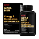 GNC Mega Men Energie & Metabolisme Multivitamine Caplets, klinisch bewezen om beter te voelen, Calorie Burn, Focus, 100mg Cafeïne, Thermogene, Immune, B Vitaminen, Getimed Release, 180 Tellen, 90 Dagen Levering