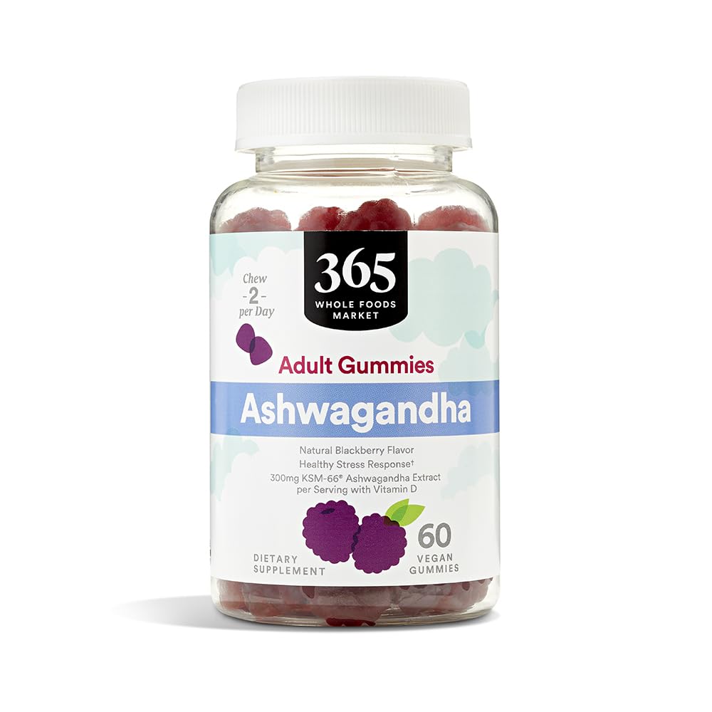 365 par Marché des aliments entiers, Ashwagandha Gummies, 60 comtes
