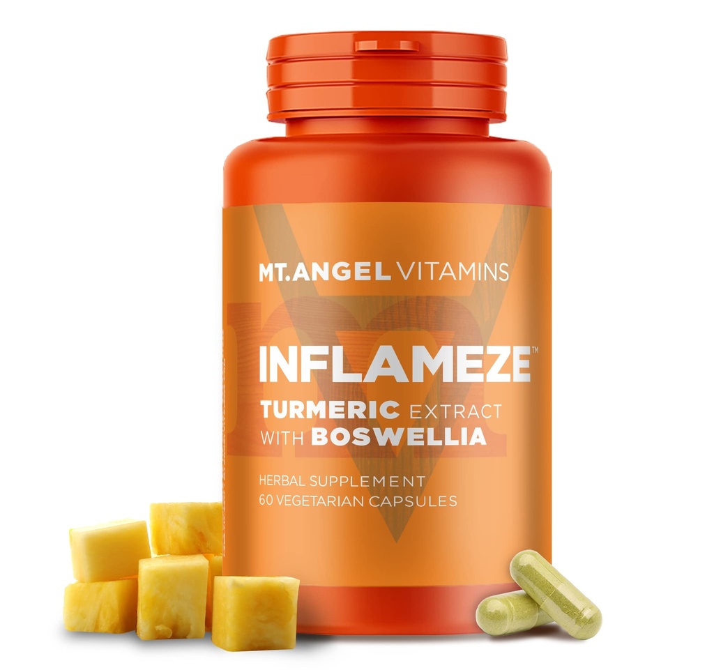 Mt. Angel Vitamins - InFlamEze, Boswellia, Curcumin, Quercetin, Bromelain (60 Vegetarische Capsules)