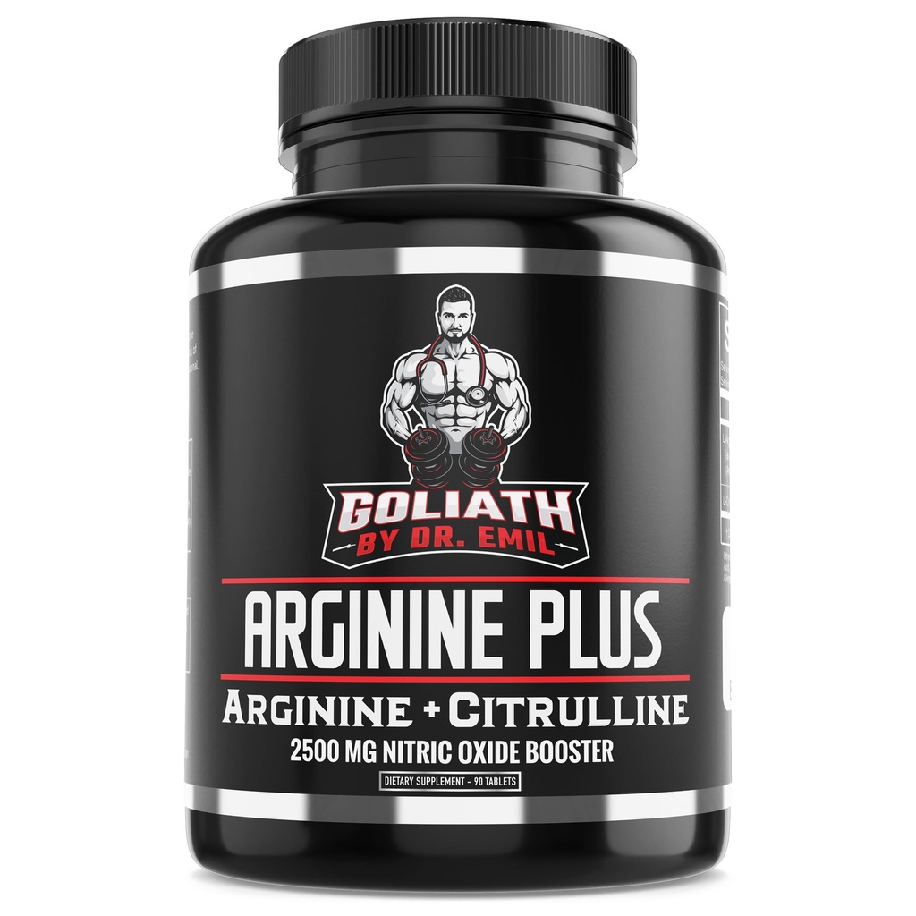 Dr. Emil's Arginine Plus - L Arginine + L Citrulline - 2500 MG Hoge dosis NO Booster Tablets - Nitric Oxide Supplement for Vascality and Heart Health (Arginine AAKG and Citrulline Malate 2:1)