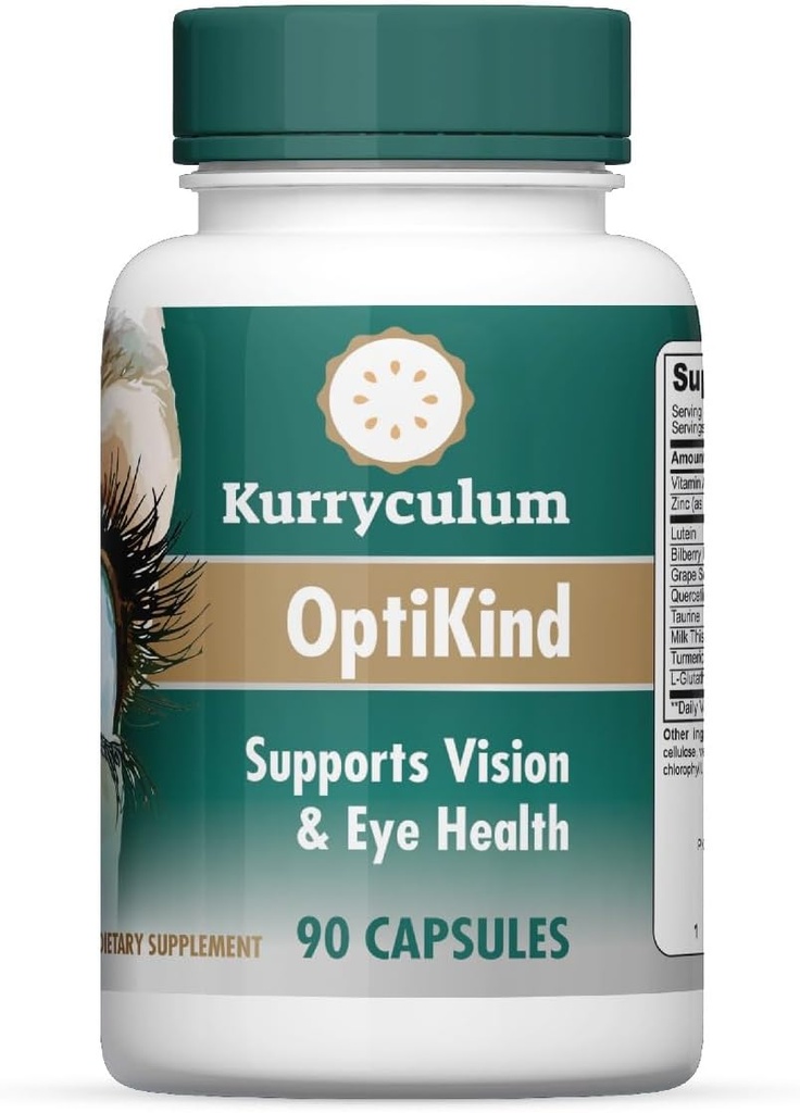 OptiKind Vision Support Oogvitaminen, 90 capsules, Eye Health Formula met luteïne voor ogen en glutathion