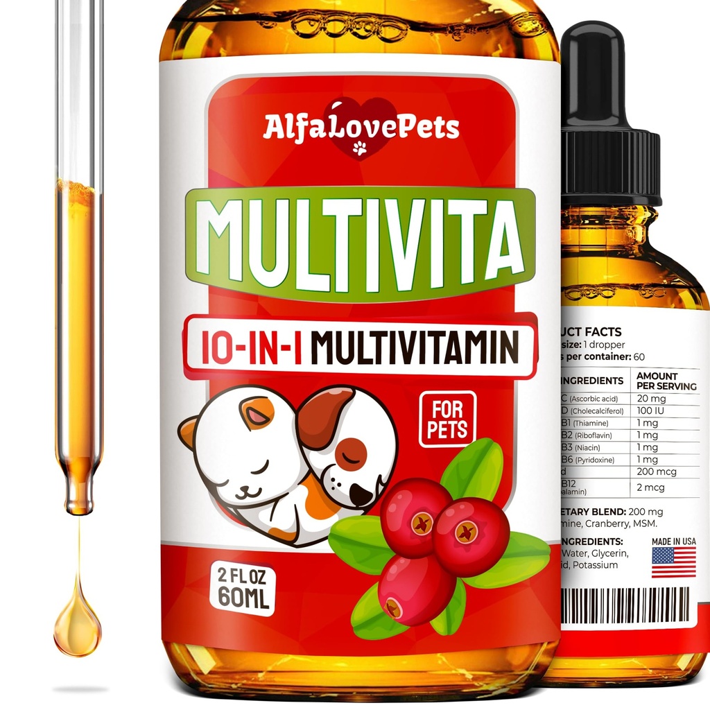 Vloeistof Multivitaminen voor honden 