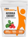 BulkSupplements.com Acerola Cherry Extract Powder - Natural Vitamine C Supplement, Acerola Cherry Powder - Vegan & Glutenvrij, 500mg per portie, 500g (1,1 lbs) (pakket van 1)