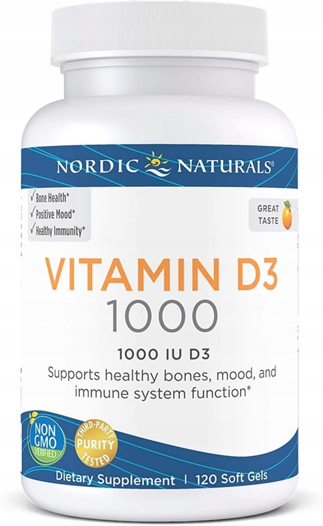 Nordic Naturals, Vitamine D3 1000 IE, 120 Aantal