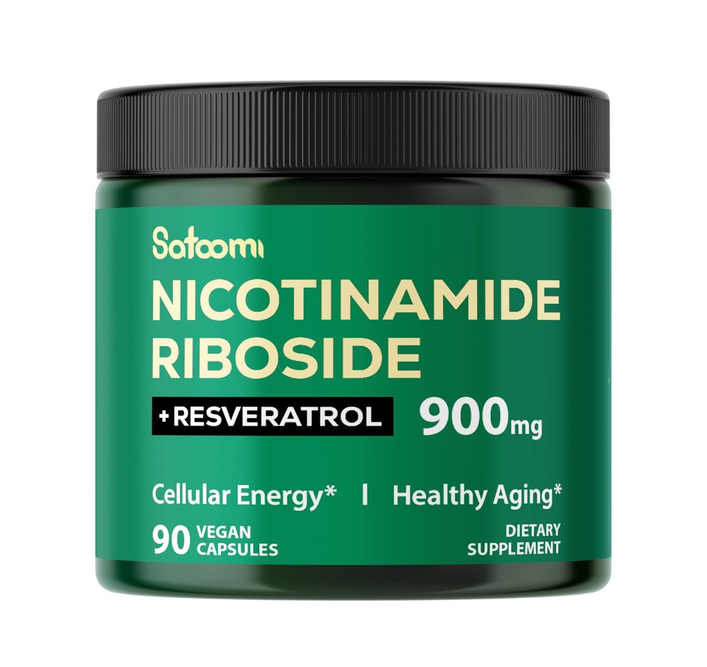 Satoomi NAD Supplement met Liposomal Nicotinamide Riboside 900 mg NR, Resveratrol, Quercetine - 90 Tel.