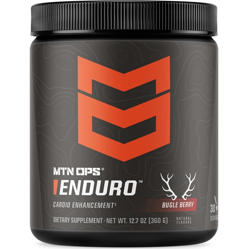 MTN OPS Enduro Nitric Oxide Supplement & Stim-Free Pre Workout - 30 porties - met Magnesium citraat, Beetwortelpoeder, Niacinamide, L Arginine & L Citrulline - Bugle Berry Flavor