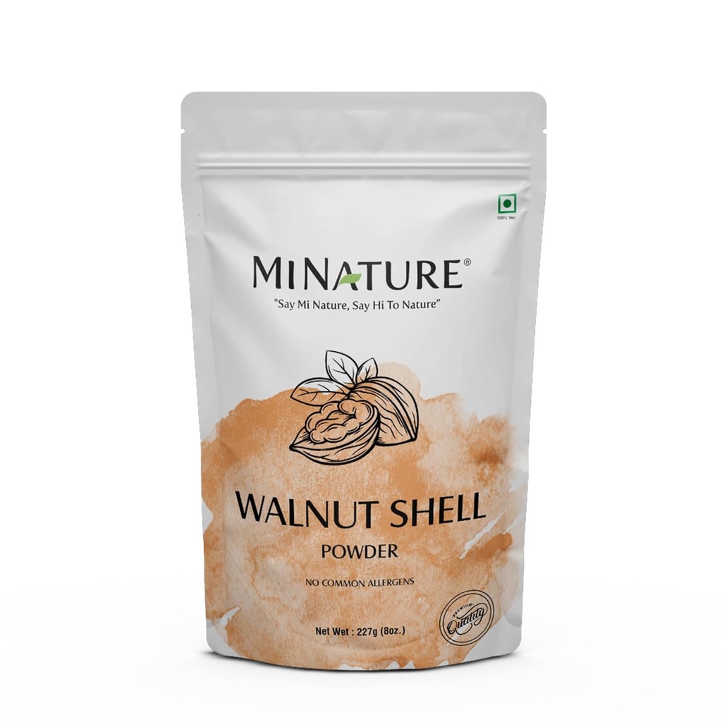 Natuurlijke Walnut Shell Powder met hersluitbare Zip Lock Pack, Geen Silica en eventuele kunstmatige additieven voor Homemade Natural Scrub 227g, 1/2lbs, 8oz(verpakking kan variëren)