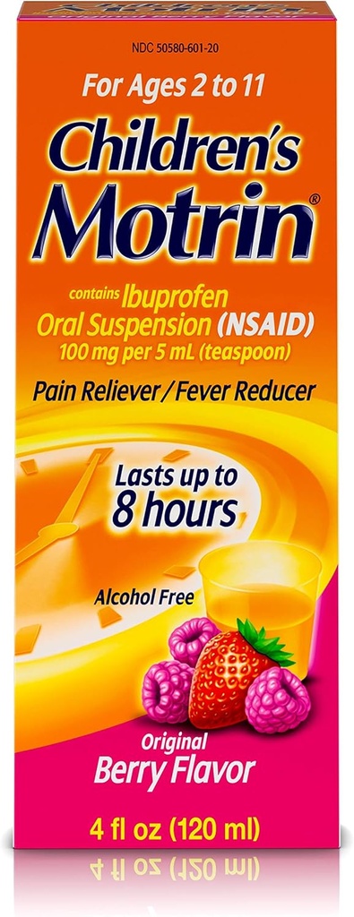 Motrin kinderen Ibuprofen orale suspensie Original Berry smaak - 4 oz, Pack van 3