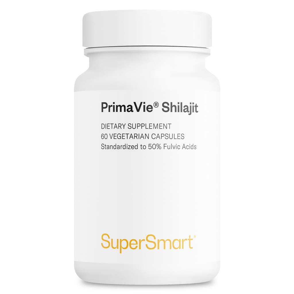 Supersmart - Super Shilajit 500mg par jour (haute puissance) - PrimaVie Shilajit Supplément - Himalayan, purifié et biologique Shilajit.