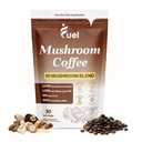 Fuel Brain Boost Mushroom Koffie Voeding, Biologische Blend voor Gut Health, Lion's Mane Powder, Chaga & Mushroom Powder Low Cafeine Instant Coffee, Nootropics Drink, 30 porties