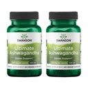 Swanson Ultimate Ashwagandha KSM-66 - Supplément à base de plantes pour soutenir des niveaux de stress et de relaxation sains - Formule naturelle pour promouvoir un mental calme et détendu - (60 Capsules de Veggie, 250mg chacune) (2 Pack)
