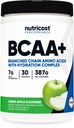 Nutricost BCAA + Hydration Powder (Green Apple) 30 porties - Branched Chain Amino Acids with Hydration Complex - Gluten-Free, Non-GMO