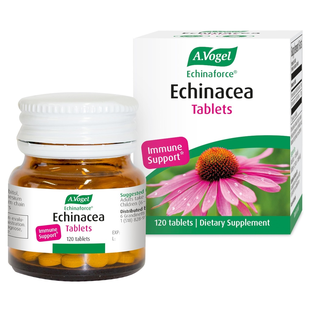 A. Vogel Echinaforce - verpakt verse biologische Echinacea - 120 tabletten - 3x sterkere formule dan gedehydrateerd 
