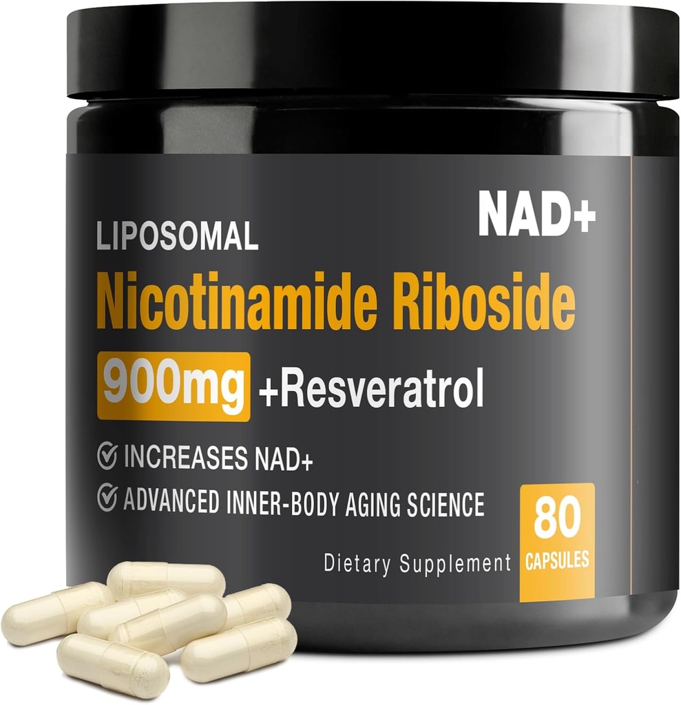 Supplément NAD+ - NAD+ avec nicotinamide Riboside (NR) et resvératrol Quercetin 900mg, USA-063-0911XL-115NAD