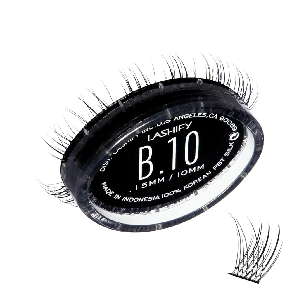Lashify Bold 10mm Gossamer DIY Extensions de cils Recharge, Noir, Facile faux cils pour un look naturel