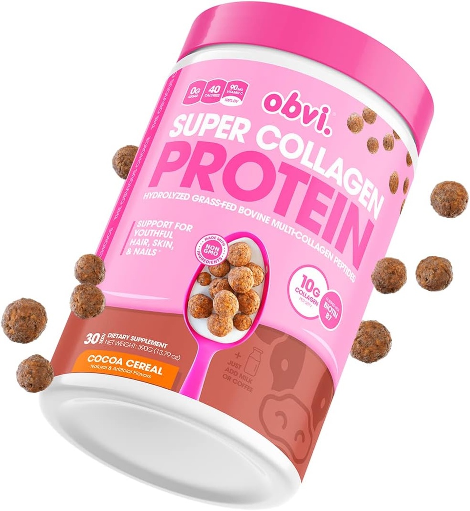 Obvi Multi-Collagen Super Proteïne Poeder (Chocolate cereal, 14 Oz) 