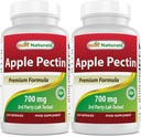 Best Naturals Apple Pectin 700 mg - Dieetvezel - Intestinale ondersteuning - 120 capsules (Pack of 2)