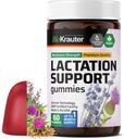 BIO KRAUTER Borstvoeding Ondersteuning Gummies - 60 Kauwen - Natuurlijke Borstvoeding Supplement - Geiten Rue, Fenegriek, Melk distel Extracten - Vegan Borstvoeding Supplementen