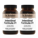 Formule intestinale no 1 du Dr Schulze - Supplément du mouvement Bowel pour le soutien à la santé des colonies - Aide à l'éblouissement et à la constipation - Nettoyage intestinal - All-Natural - Base végétale - Vegan - 90 Comte (2 Pack)