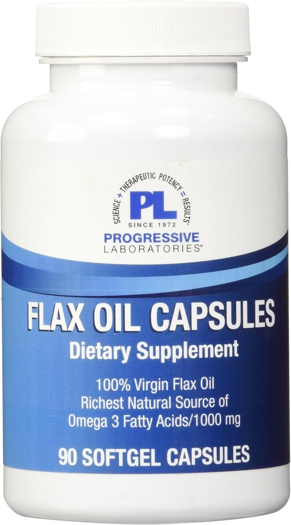 Progressieve Labs Vlasolie Capsules Supplement, 1000 mg, 90 Tellen