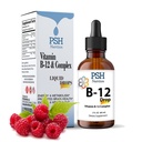 Premium PSH B Complex Liquid Drops met B12 - Natural Energy Booster - USA Made Supplement for Energy and Focus Stress Relief and Energy and Immune Support - 2 fl oz