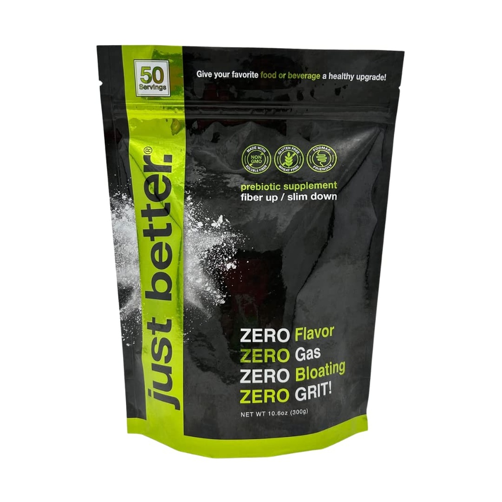 Supplément de fibre prébiotique pour une poudre de fibre saine avec le goût Zero Grit Zero et sans ballonnement ni gaz.