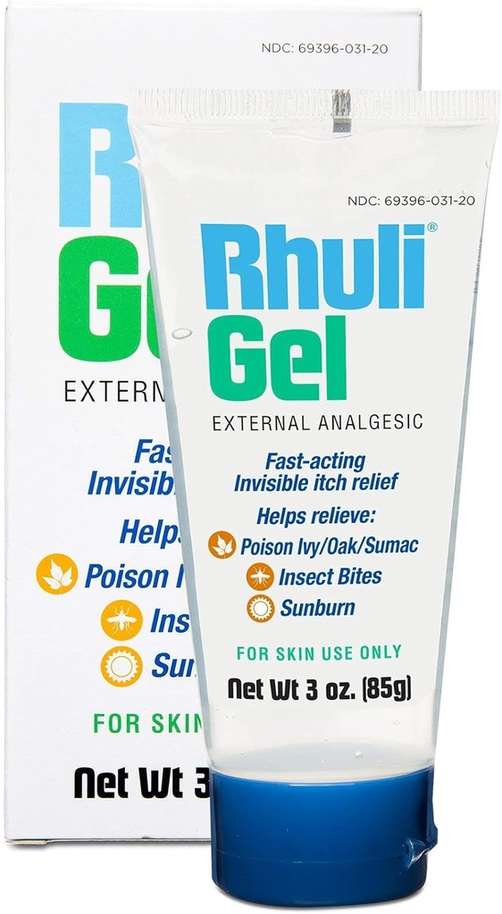 Anti-Itch Gel voor zonnebrand, Mosquitos, Bug Bites, Poison Ivy, Poison Oak Relief - Analgesic Koeling Behandeling voor Topical Skin Use - 3 Oz Tube
