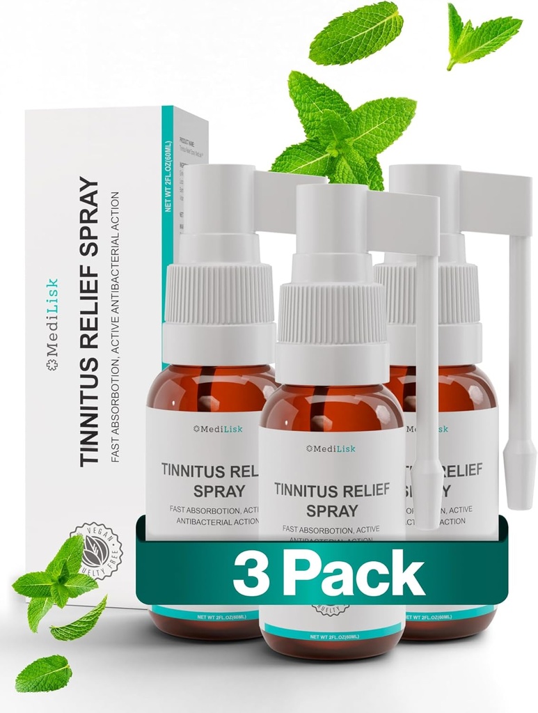 Medilisk Tinnitus Relief Spray Ondersteunt Tinnitus Relief for Ringing Ears 