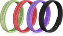 Muggenafstotende armbanden, 4 Pack Siliconen Mosquito Afstotende Bands met DEET Gratis, Natuurlijke en Waterdichte Bug Polsbandjes voor kinderen en volwassenen, Buiten Reizen Bescherming (Black&Red&Purple&Green)