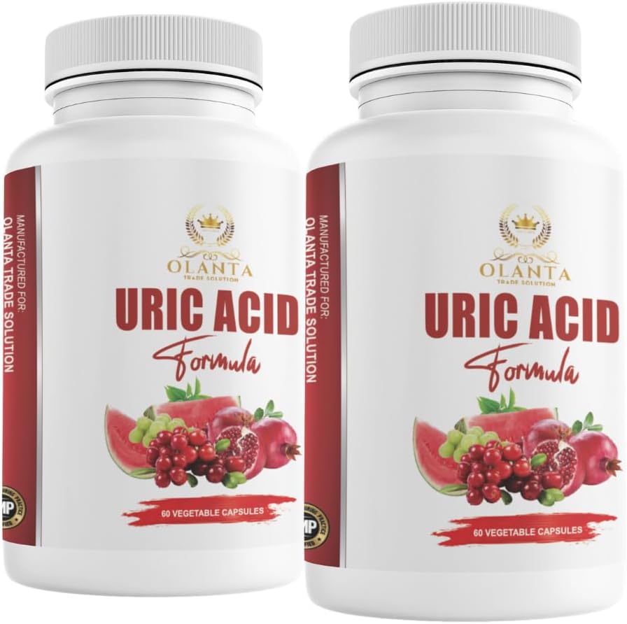 Generieke Herbal Uric Acid - URIC Acid Complex - Gezamenlijke ondersteuning, Waterretentie pillen voor vrouwen, Melkdistel supplement, Tart Cherry, Green Coffee Beans, Citroenzuur, Selderijzaad, Granaatappel - 2 B
