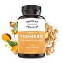 Thomas' all-natuurlijke remedies Kurkuma Curcumin en gember met zwarte peper, Organische Kurkuma Joint Support Supplement- 95% Curcumin - NO fillers, Vegan - 120ct