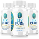 labos de taille - LivPure Powered by Nature - Formule avancée - Supplément alimentaire de soutien pur pour le soutien du foie, la force supplémentaire, végétalien, les pilules de fonction du foie (180 capsules)