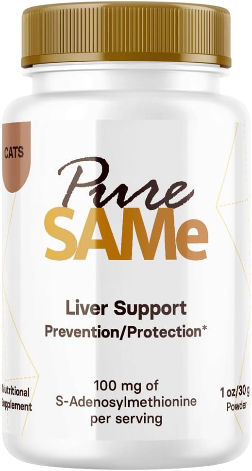 Pure Same Liver Support for Cats - Kip Flavored Liver Supplement for Cats to Promote Optimal Hepatic Function, Cognitive Health & Vitality - Cat Hepatic Support with 20% Pure Same (1oz)