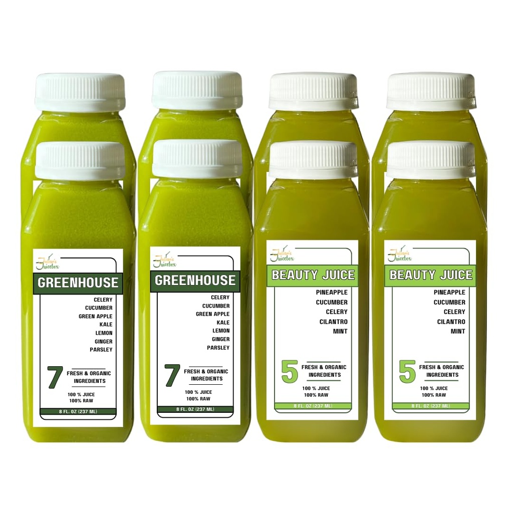 2 jours de nettoyage de jus de sucre brut à faible teneur en sucre - Perdre du poids, courbures et redémarrer votre système - Idéal pour les enfants aussi!