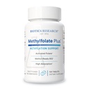 Recherche en biotique MÉTHYLFOLATE PlusTM Méthylfolate, Bioactive Folate + B12, soutient la santé cardiovasculaire, le développement foetal, la santé nerveuse, le soutien à la méthylation, les niveaux d'homocystéine. 120 comprimés