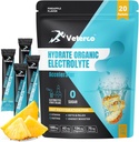 Hydration Electrolyte Powder, Electrolyte Drink, Hydration Supplement Drink Mix, Hydration Packets met Vitamine & Mineral, Keto Friendly, Vegan, Non-GMO, Geen suiker, Ananas smaak (20 Sticks)