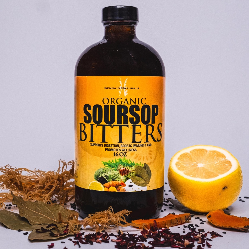 Biologische Soursop Bitters, 16 oz, Immune, Vitaity en Total Health Ondersteuning Supplement