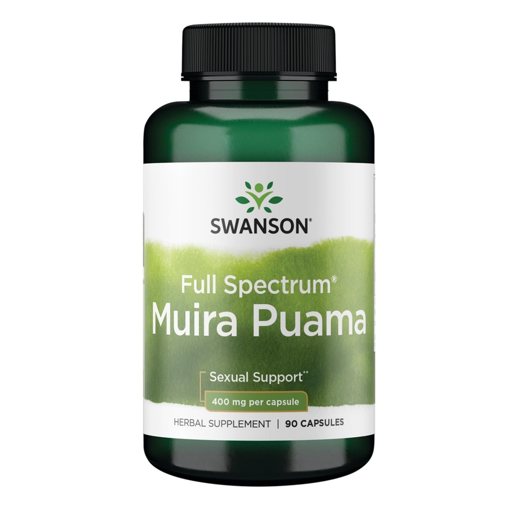 Swanson Muira Puama Root Sexual Health Virility Boost Soutien Supplément Homme Femmes 400 mg 90 Capsules