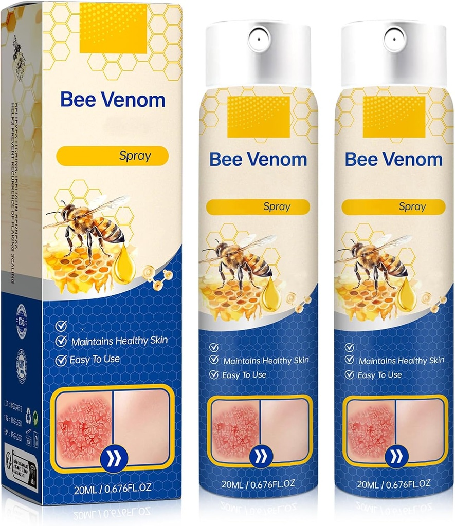 Bijen Venom Spray - 100% Pure Natural Venom Repair, Bijen Venom Skin Spray voor alle huidtypes (2PCS)