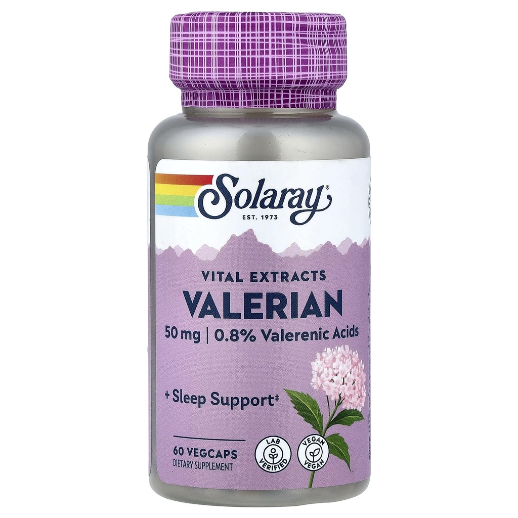 SOLARAY Valeriaanwortelextract 50 mg Ontspannende ondersteuning voor een gezonde slaapcyclus