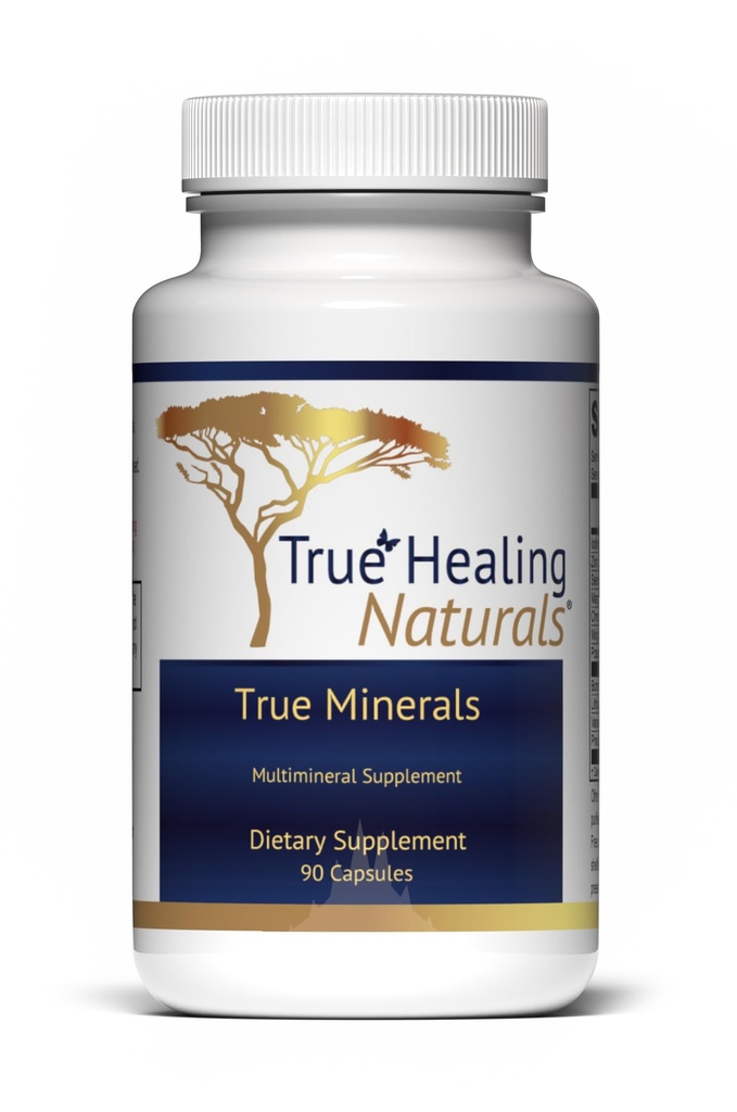 True Healing Naturals - Supplément aux vrais minéraux, favorise la santé Gut & Heart, 90 Capsules végétariennes