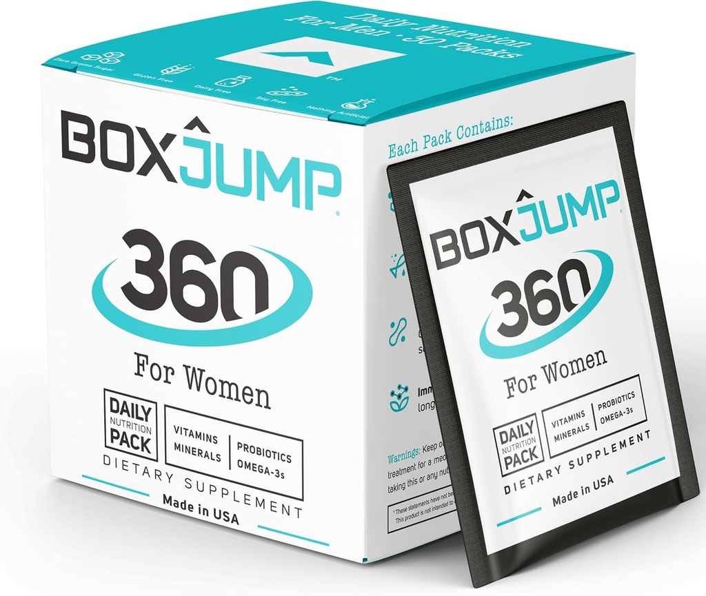 Women’s Daily Multivitamin Packs with Essential Vitamins and Minerals – Includes Vitamin D, C, E, A, B12 for Energy, Endurance, Immune Support, Bone and Skin Health – Complete 30-Day Supply