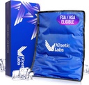 Cinetic Labs pack de glace réutilisable pour blessures - Grand pack de glace pour soulager la douleur dans le dos (11x14.5) - Grand pack de gel de glace pour dos, genou, épaule, hanche