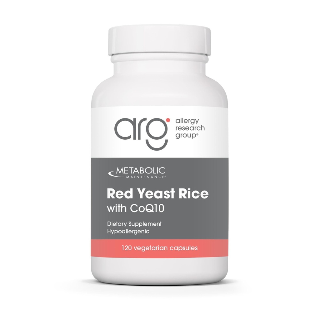 Metabolische Onderhoud Rode Gist Rijst met CoQ10 - Biedt energieproductie + Cardiovasculaire gezondheid ondersteuning - Co Enzyme Q-10 + Rode Gist Rijst Antioxidant Supplement (120 Capsules)
