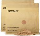 ProMix Nutrition Whey Protein Powder, Peanut Butter - Grass-Fed & 100% All Natural - Post workout Fitness & Nutrition Shakes, Smoothies, Bak & Cooking Recepten - 5 Pond (pakket van 2)