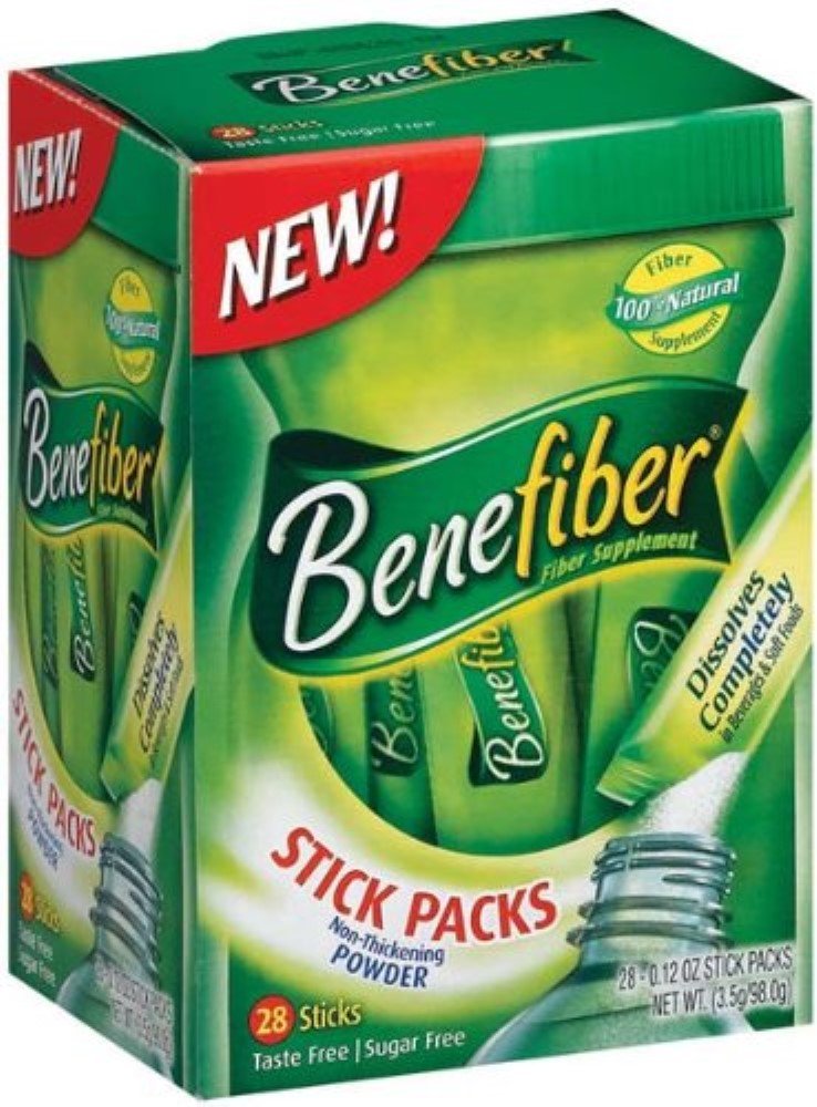 Benefiber Fibre sans sucre sur les paquets de bâton Go, non aromatisé, 28 ea (paquet de 9)