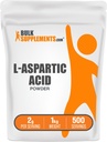 BulkSupplements.com L-Aspartic Acid Powder - Asparatic Acid Supplement, Amino Acids Supplement - Glutenvrij, 2g per portie, 1kg (2,2 lbs) (pakket van 1)